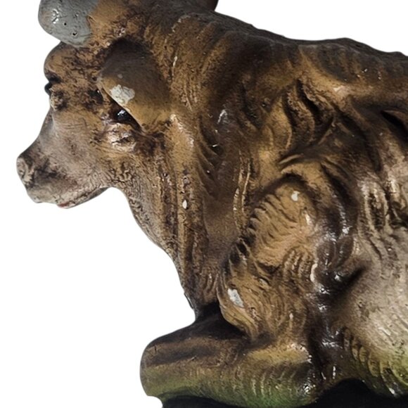 Vintage Ox Cow Figurine Made In Italy Nativity Scene Decoration Christmas - Picture 5 of 16